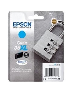 Cartucho tinta epson c13t35924010 cian xl durabrite ultra ink 35xl - 1900 paginas - candado