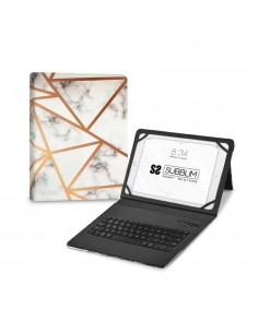 Funda subblim subkt5 - bttw10 para tablet 11 pulgadas trendy marmol blanco