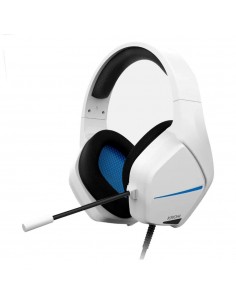Auriculares gaming krom kopa move jack 3.5mm blanco - azul