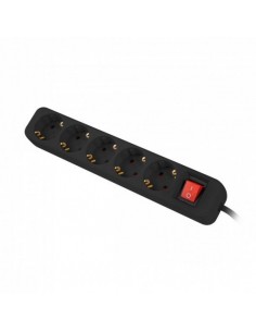 Regleta lanberg 5 tomas schuko con protecion negra 1.5m