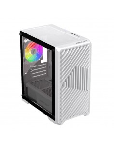 Caja ordenador gaming keep out xc - 220w glass matx argb cristal templado blanco