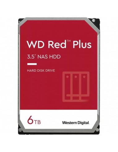 Disco duro interno hdd wd western digital nas red plus wd60efpx 6tb 6000gb 3.5 pulgadas sata3 5400rpm 256mb