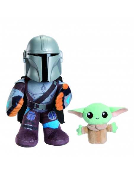 Peluche mattel star wars clan de dos mandalorian y grogu