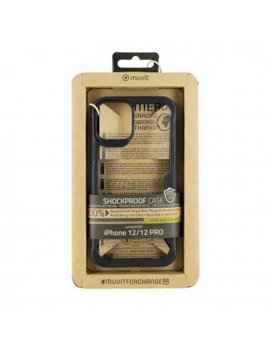 Funda muvit shockproof 2m para apple iphone 12 - 12 pro transparente - negra