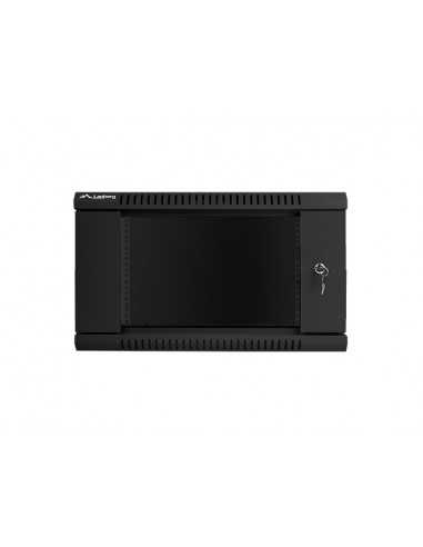 Armario rack lanberg 6u 600x450x368 auto ensamblado 19 pulgadas hasta 60 kg negro