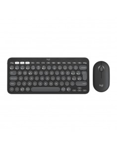 Teclado + mouse logitech pebble 2 combo inalambrico negro