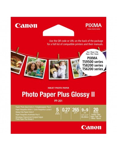 Papel canon foto pp - 201 2311b070 9x9 - 20 hojas