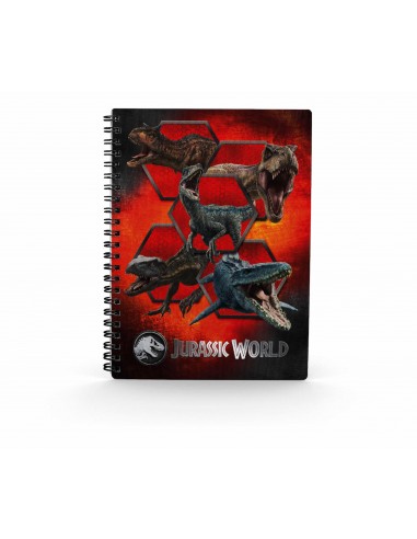 Libreta efecto 3d carnivorous jurassic world