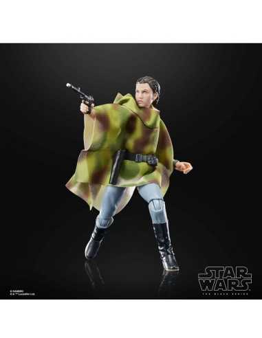 Figura hasbro the black series 40th aniversario star wars: return of the jedi - princesa leia (endor)