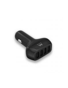 Cargador de coche ewent ew1354 4 puertos usb 9.6a