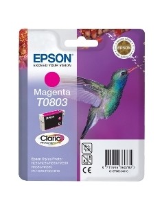 Cartucho tinta epson t0803 magenta 7.4ml stylus photo r265 - 285 - 360 - rx560 - 585 - 685 - colibri
