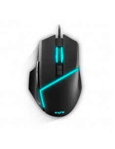 Mouse raton optico energy sistem gaming esg m2 flash 6400dpi - 66ips - 8 botones - usb - led rgb - negro
