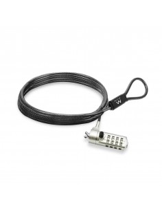 Cable de seguridad con candado ewent ew1243 para portatil con combinacion de numeros