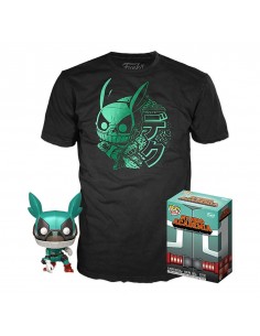Pop & tee my hero academia deku con casco (full mech suit) funko + camiseta talla l