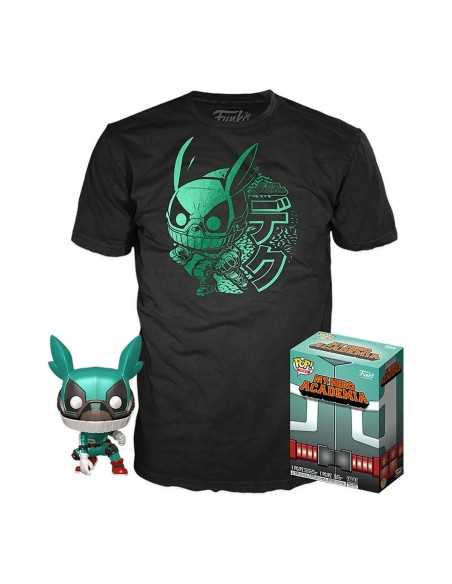 Pop & tee my hero academia deku con casco (full mech suit) funko + camiseta talla l