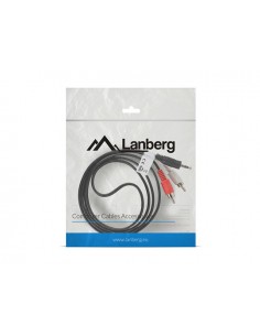 Cable estereo lanberg mini jack 3.5mm - 2x rca macho 1.5m