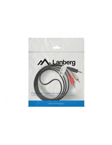Cable estereo lanberg mini jack 3.5mm - 2x rca macho 1.5m