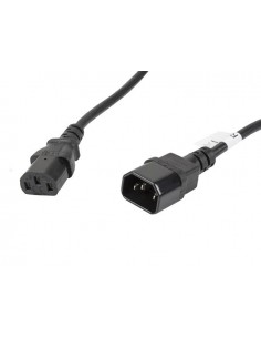 Cable alargador lanberg alimentacion cpu iec320 c13 h - iec320 c14 m vde 5m