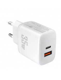Cargador de pared leotec lecsph35w2w 35w usb tipo a - usb tipo c