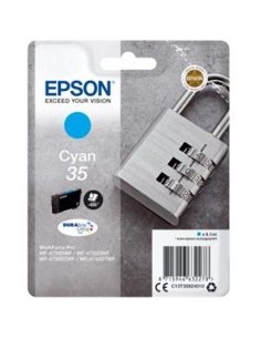Cartucho tinta epson c13t35824010 cian durabrite ultra ink 35 - 650 paginas candado