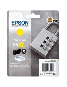 Cartucho tinta epson c13t35944010 amarillo xl durabrite ultra ink 35xl - 1900 paginas - candado