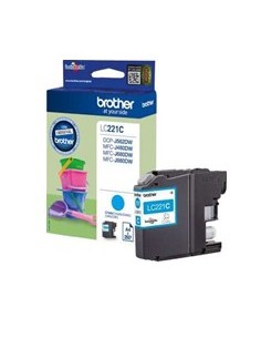 Cartucho tinta brother lc221c cian 260 paginas dcpj562dw - mfcj480dw - mfcj680dw