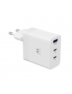 Cargador rapido ewent ew1323 65w 2 x usb tipo c 1 x usb tipo a
