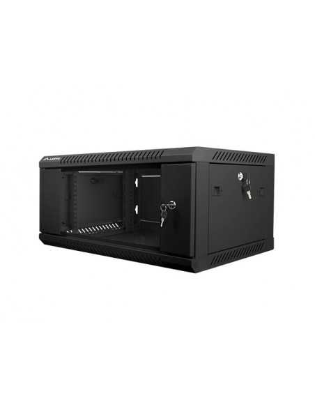 Armario rack lanberg 4u 600x450x279 auto ensamblado 19 pulgadas hasta 60 kg negro