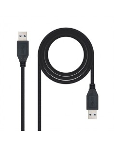 Cable usb 3.0 tipo a nanocable 1m - macho - macho - negro
