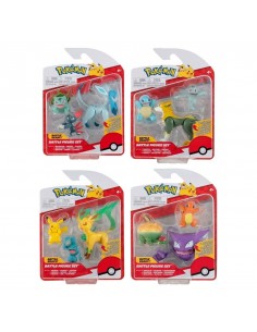 Pack de 3 fuguras pokemon batalla ola 10 surtido de 4