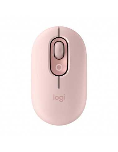 Raton inalambrico logitech pop mouse rosa