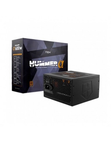 Fuente de alimentacion nox 600w hummer alpha x600w 80+ bronze - semimodular atx