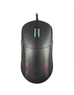 Mouse raton mars gaming mmpro optico 9 botones 32000ppp negro