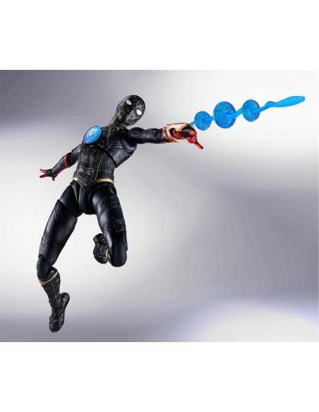 Figura tamashii nations marvel spider - man no way home spider - man traje negro & dorado sh figuarts