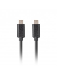 Cable usb tipo c lanberg 1m - macho - macho - negro