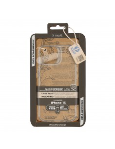 Funda muvit shockproof 2m para apple iphone 15 transparente