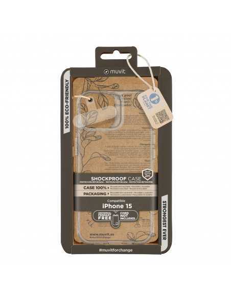 Funda muvit shockproof 2m para apple iphone 15 transparente