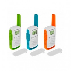 Walkie talkie motorola tlkr - t42 packs 3 pmr446 - 8km - 16canales - 500mw - clip cinturon