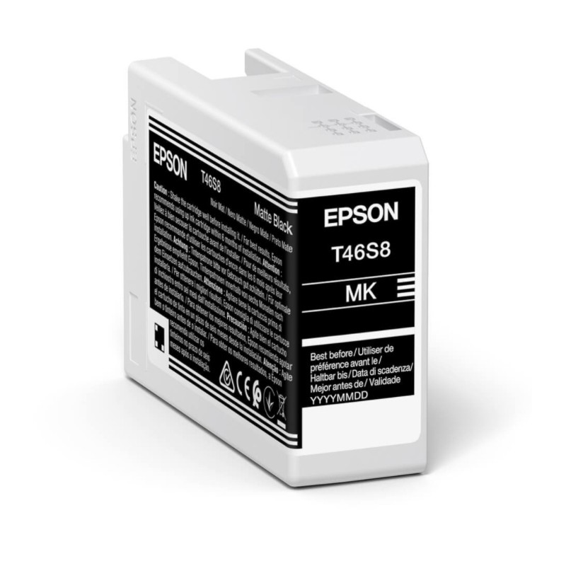 Cartucho tinta epson singlepack matte negro t46s8 ultrachrome pro 10 ink 25ml sc - p700