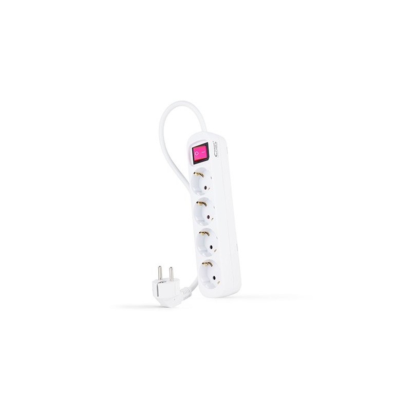 Regleta 4 tomas 1.4m con interruptor nanocable blanco 4 tomas - 250v - proteccion