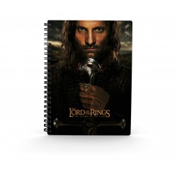 Libreta efecto 3d sd toys el seÃ±or de los anillos aragorn