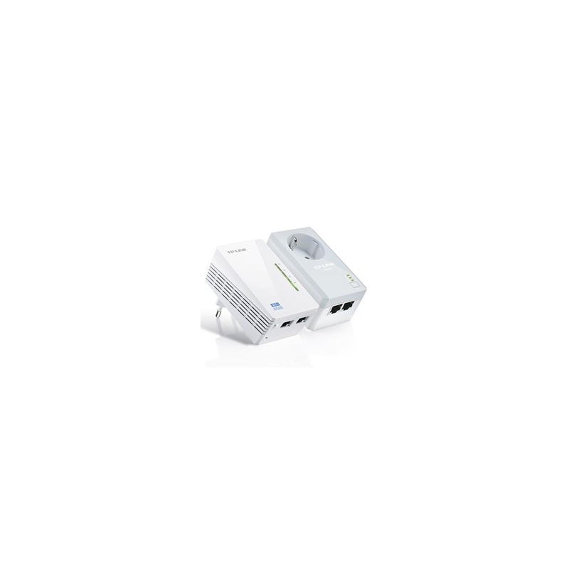 Pack x2 adaptaroes de red lina elecrica av500 power line wifi con enchufe tp - link