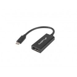 Adaptador usb lanberg usb tipo c m 3.1 a displayport h 15cm negro