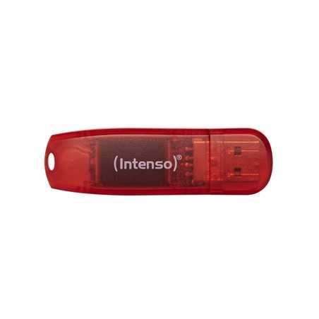 Memoria usb 2.0 intenso rainbow 128gb rojo