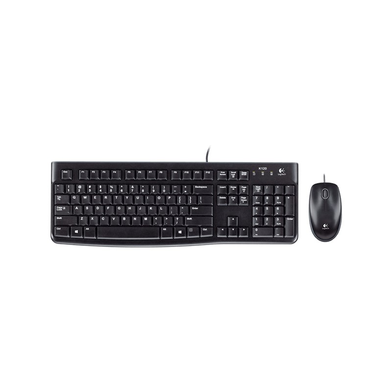Teclado + mouse raton logitech desktop mk120 usb italiano