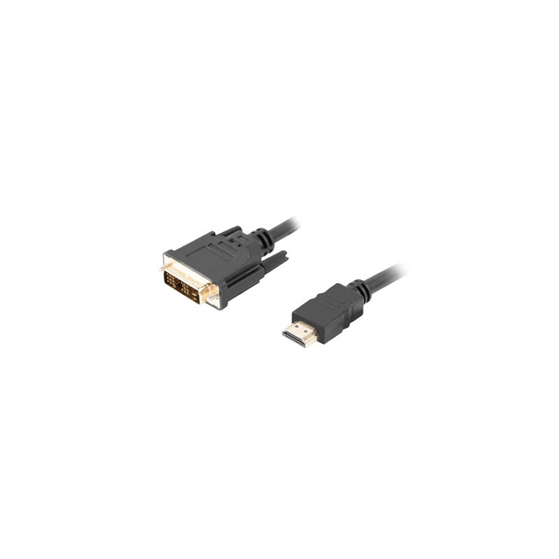 Cable hdmi lanberg macho - dvi - d 18+1 macho single link 1.8m negro