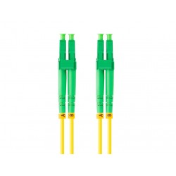 Latiguillo fibra optico lc - apc lanberg 1m mono duplex g657a1 lszh amarillo
