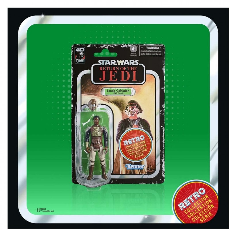 Figura hasbro star wars retro collection - lando caalrissian (skiff guard)