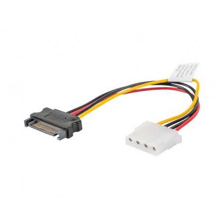 Cable alimentacion lanberg molex hembra - sata macho 15cm