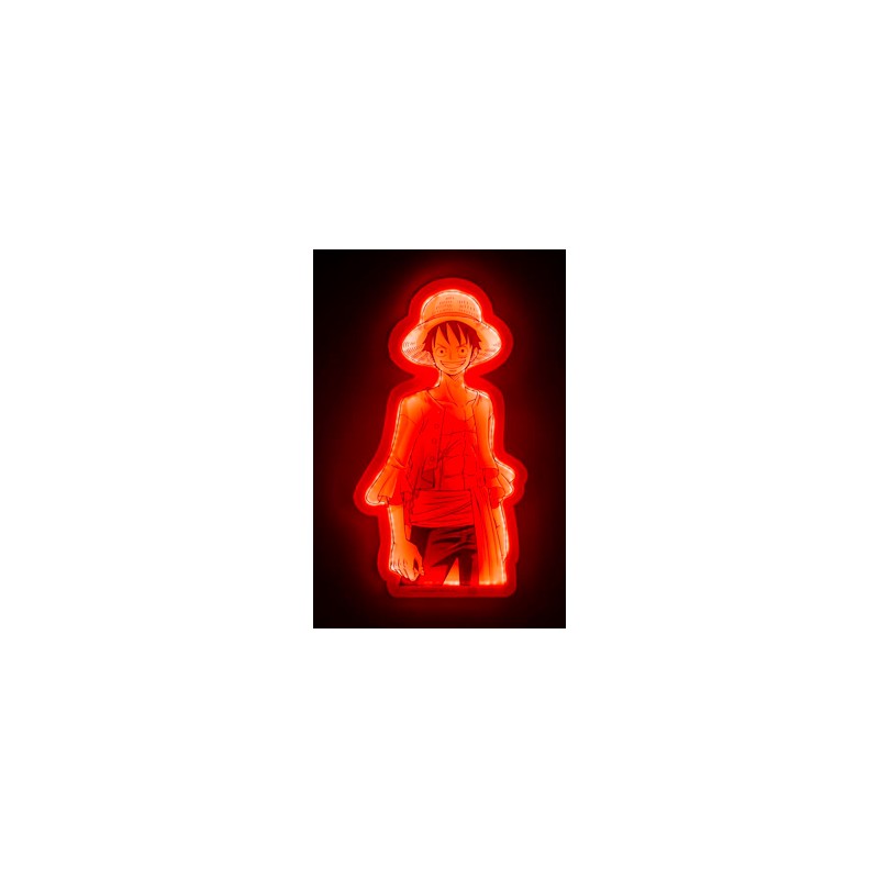 Mural lampara neon teknofun madcow entertainment one piece luffy 30 cm